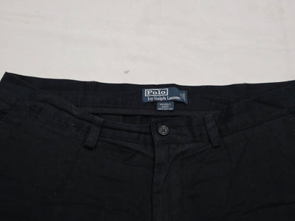 Bermuda Ralph Lauren Talla 34 Negro Pony Verde (Usado)