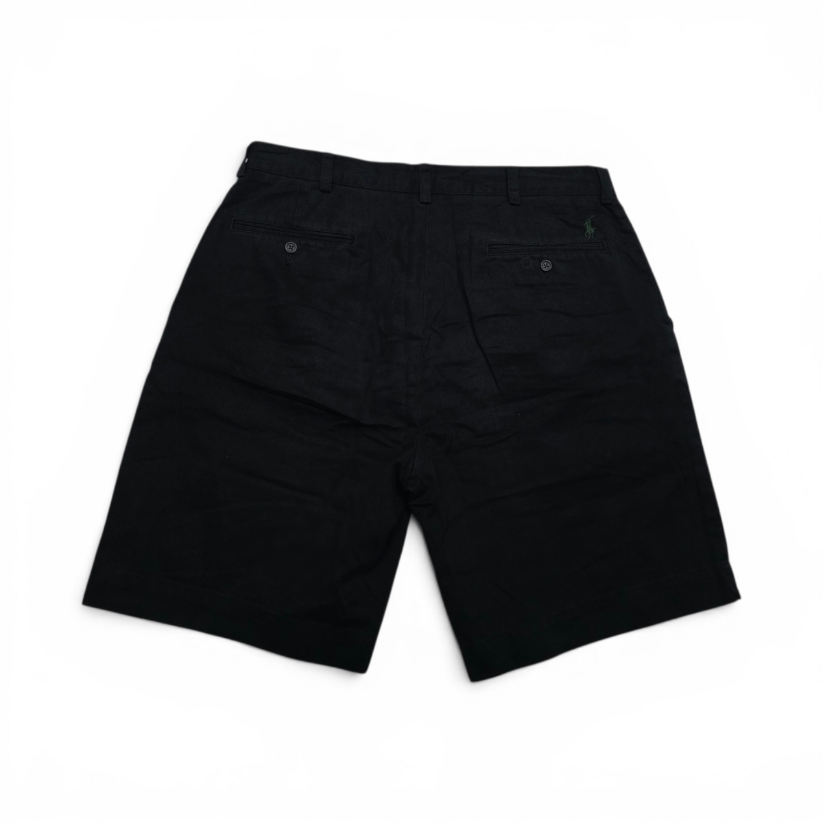 Bermuda Ralph Lauren Talla 34 Negro Pony Verde (Usado)