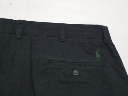 Bermuda Ralph Lauren Talla 34 Negro Pony Verde (Usado)