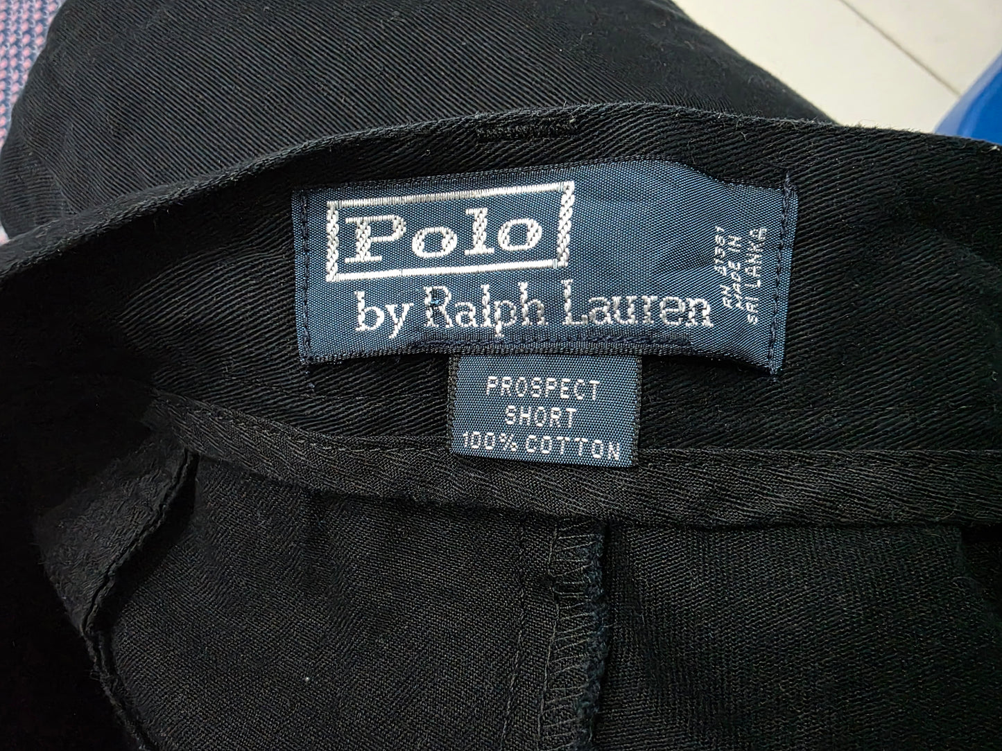 Bermuda Ralph Lauren Talla 34 Negro Pony Verde (Usado)