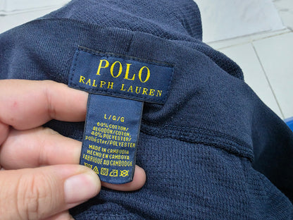 Bermuda Ralph Lauren Grande L Azul Pony Blanco (Usado)