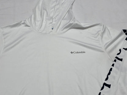 Playera Con Gorro Manga Larga Columbia Grande L Blanca (Usado)