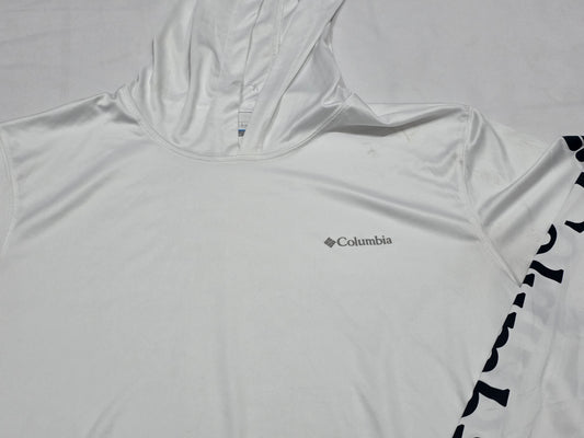 Playera Con Gorro Manga Larga Columbia Grande L Blanca (Usado)