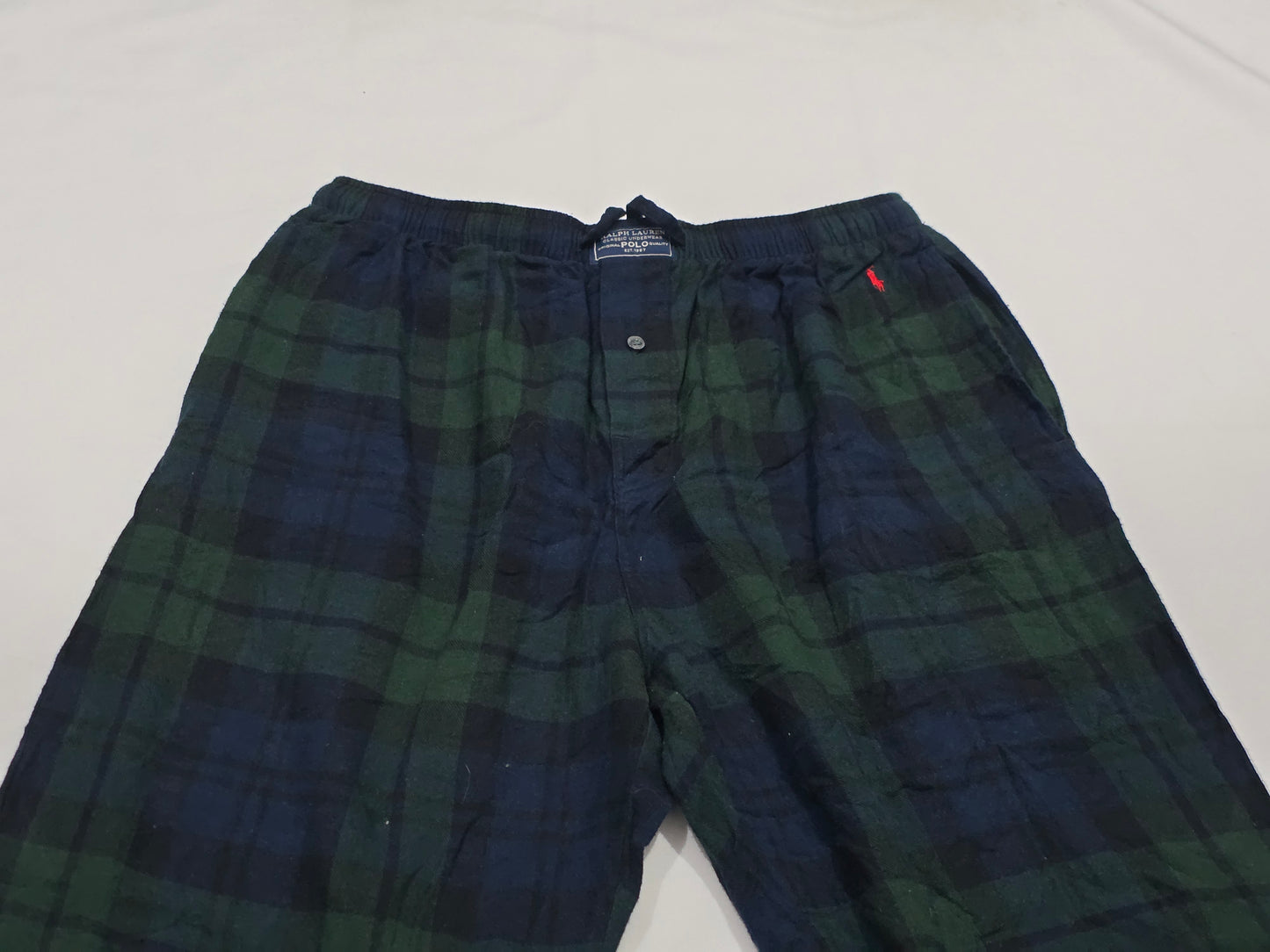 Pijama Ralph Lauren Grande L Verde Azul (Usado)