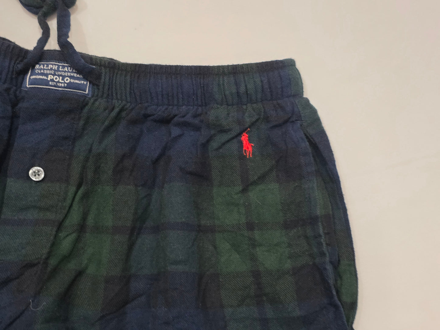 Pijama Ralph Lauren Grande L Verde Azul (Usado)