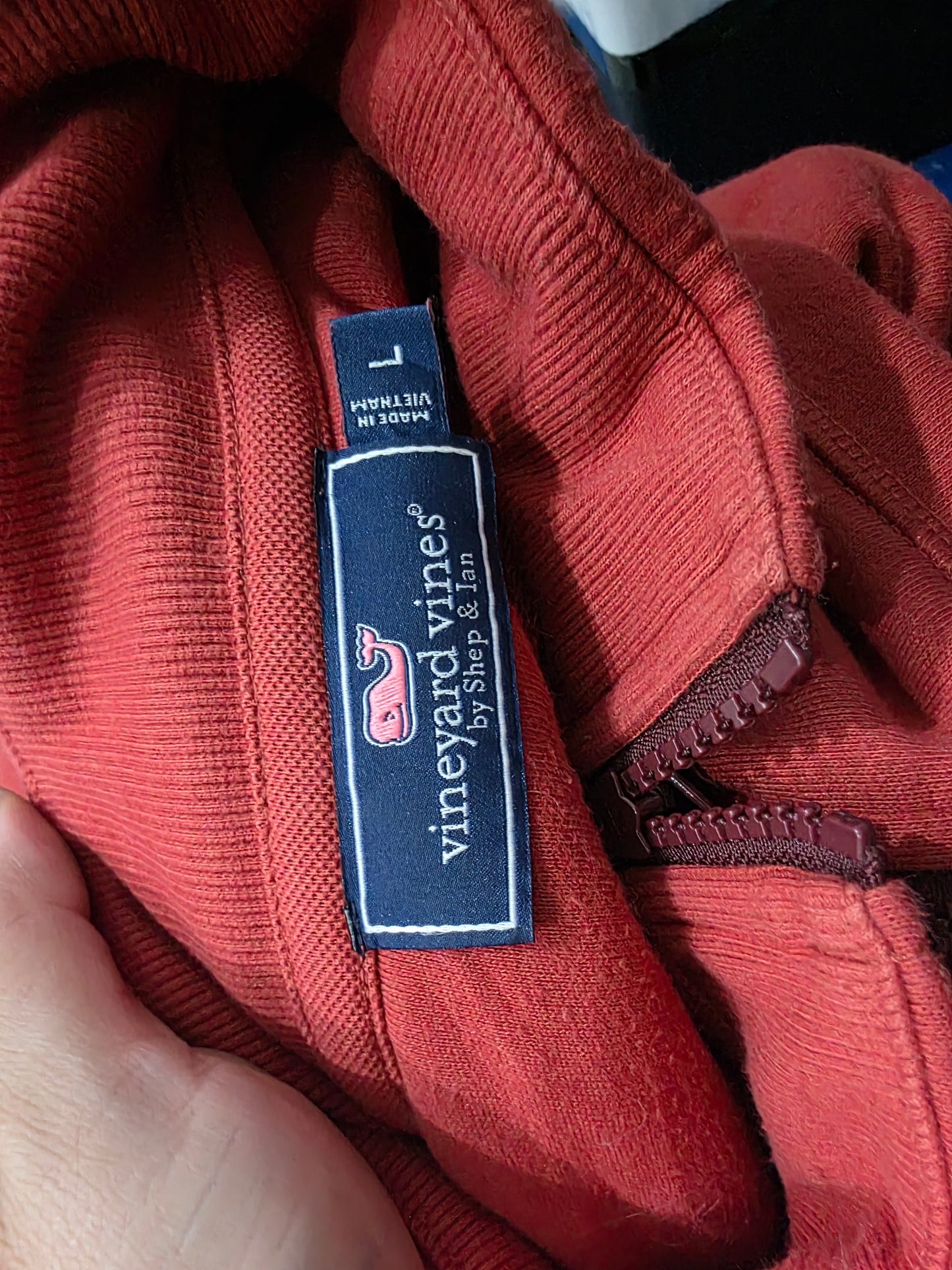 Sudadera Vineyard Vines Grande L Coral Oscuro (Usado)