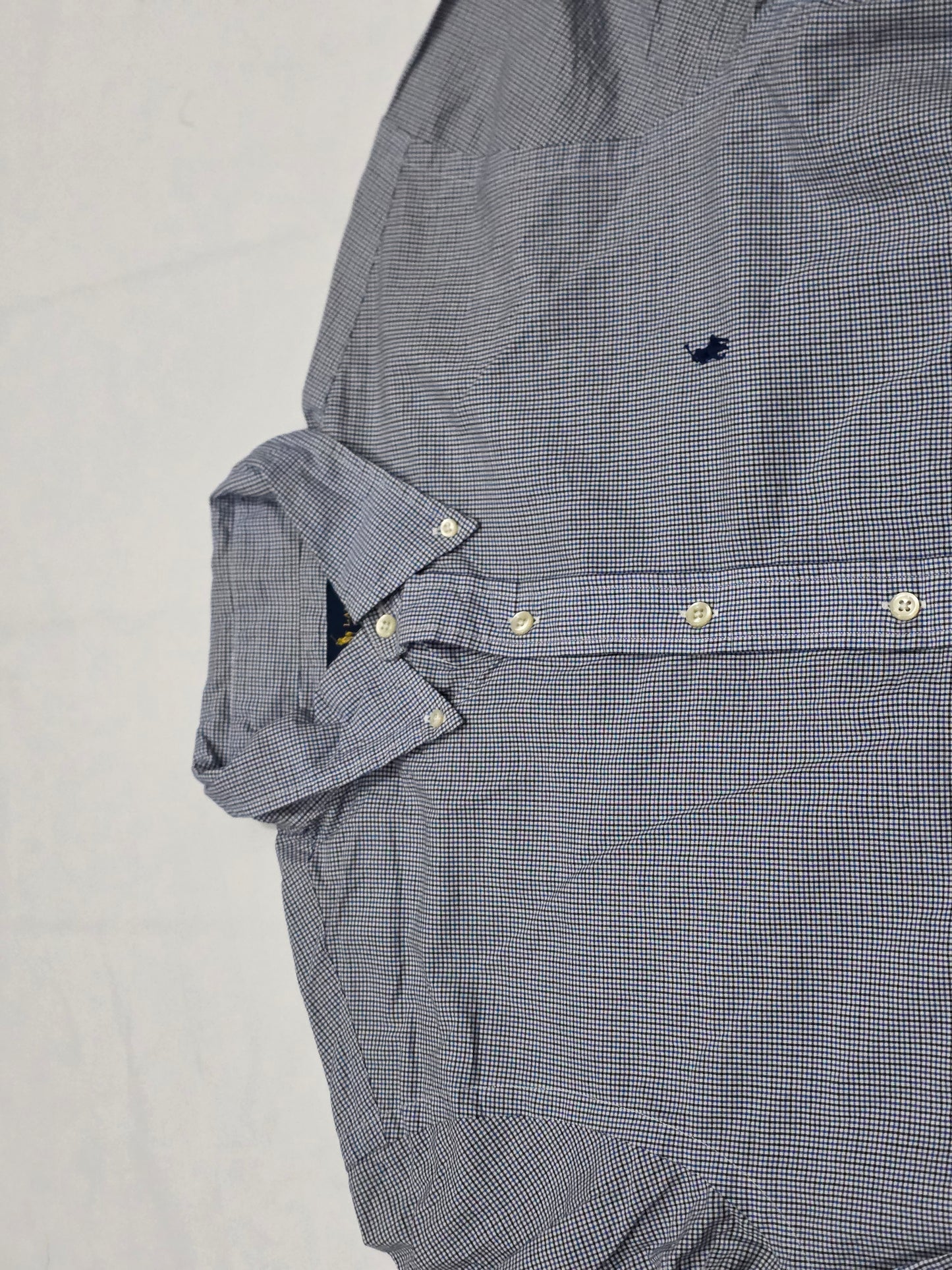 Camisa Ralph Lauren Grande L Azul, Blanco, Negro Cuadro (Usado)