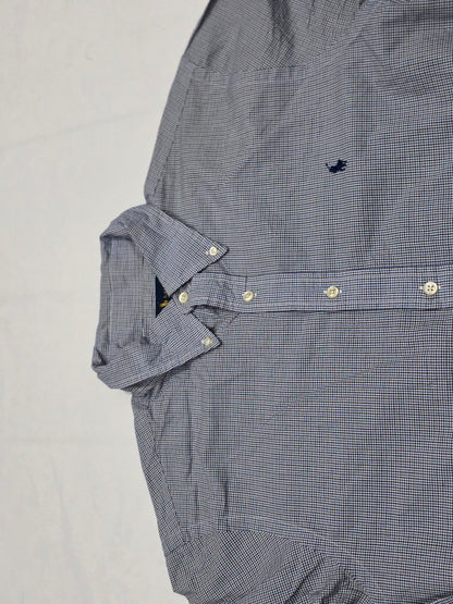 Camisa Ralph Lauren Grande L Azul, Blanco, Negro Cuadro (Usado)