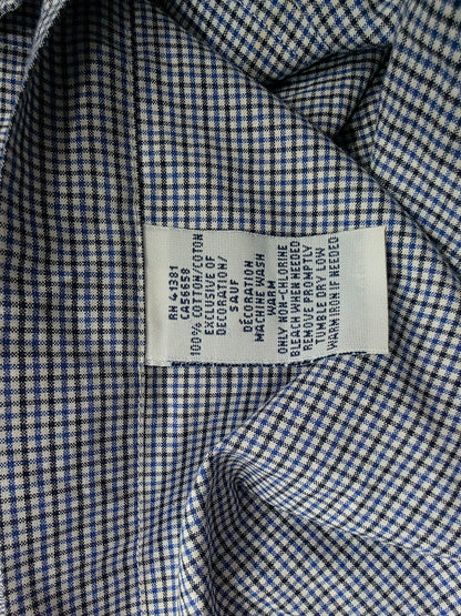 Camisa Ralph Lauren Grande L Azul, Blanco, Negro Cuadro (Usado)