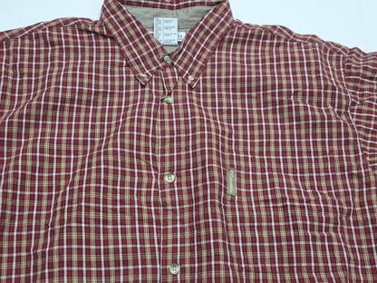 Camisa Columbia Xgrande Alto Cuadro Vino (Usado)