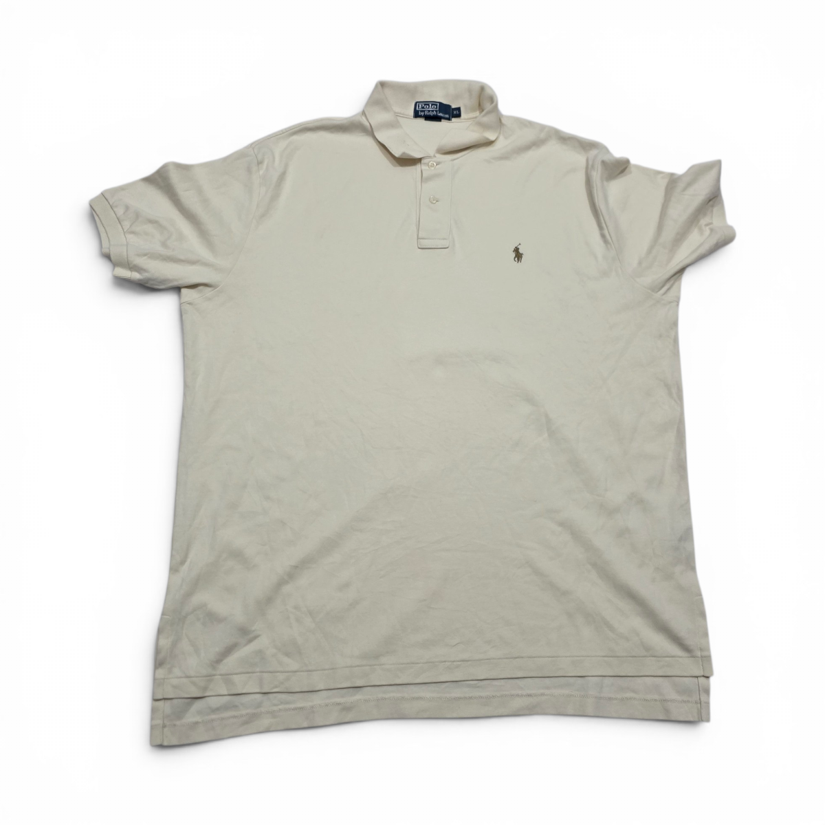 Playera Ralph Lauren Xgrande Xl Beige Pony Cafe (Usado)