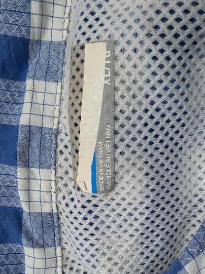 Camisa Manga Corta Columbia Xgrande Xl Cuadro Azul (Usado)