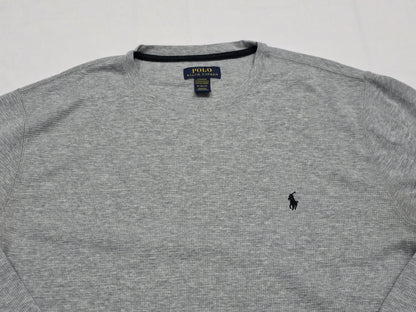 Playera Manga Larga Ralph Lauren Xgrande Xl Gris Pony Negro (Usado)