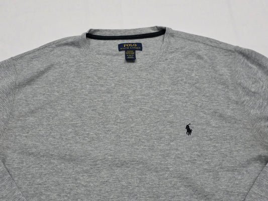 Playera Manga Larga Ralph Lauren Xgrande Xl Gris Pony Negro (Usado)