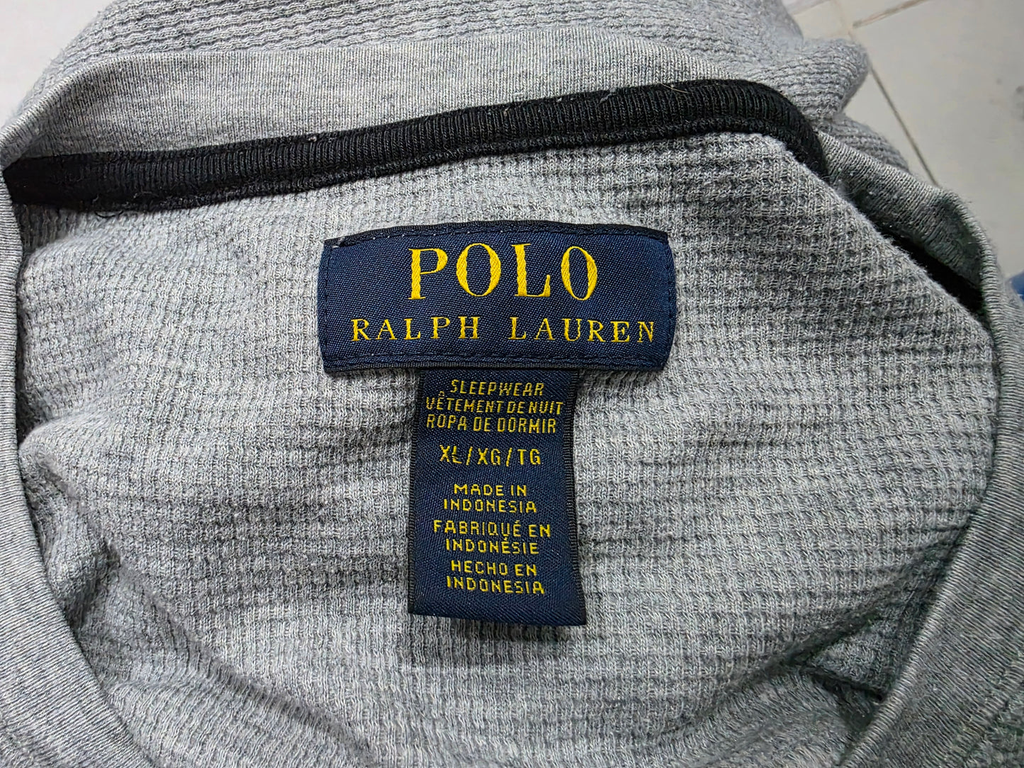 Playera Manga Larga Ralph Lauren Xgrande Xl Gris Pony Negro (Usado)