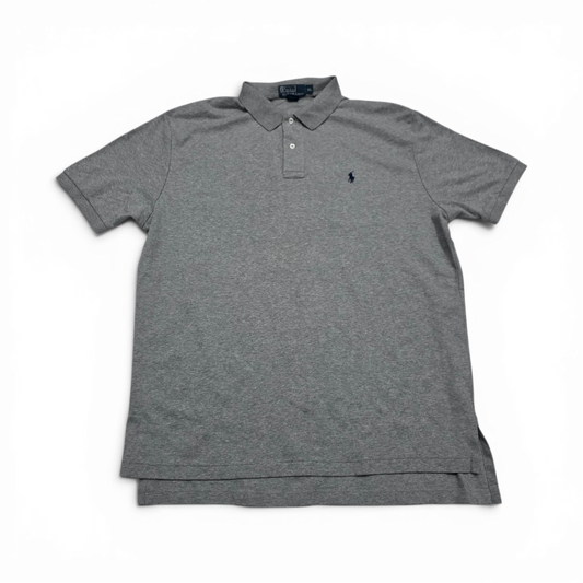 Playera Polo Ralph Lauren Xgrande Xl Gris Pony Negro (Usado)