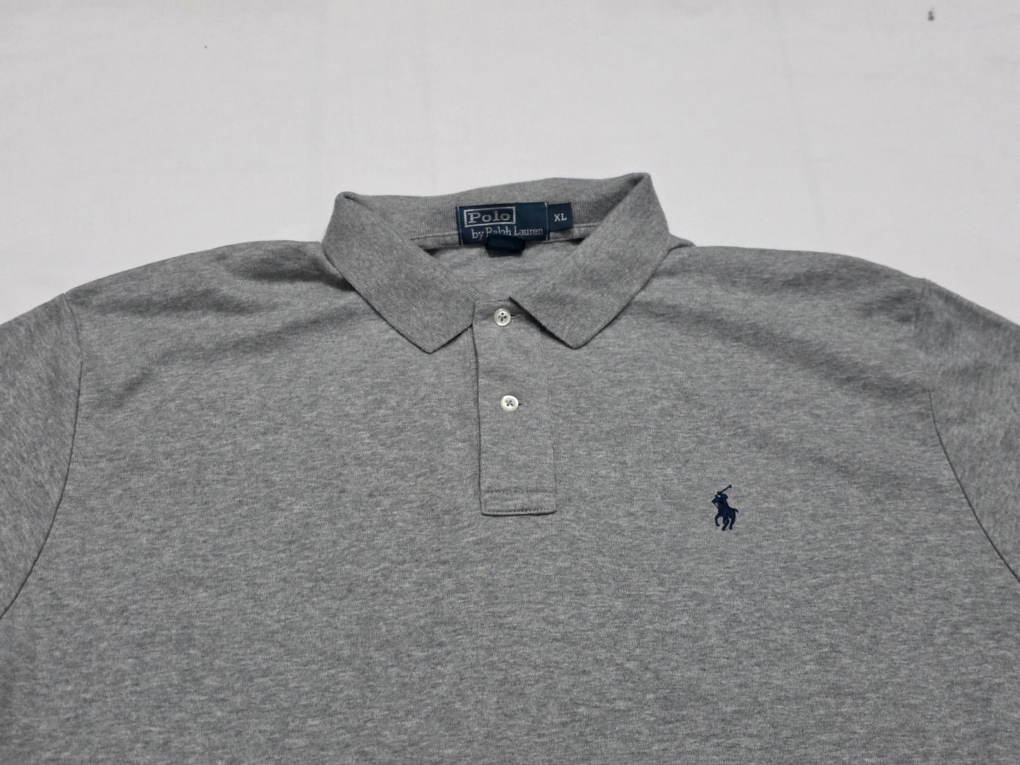 Playera Polo Ralph Lauren Xgrande Xl Gris Pony Negro (Usado)