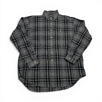 Camisa Blaire Ralph Lauren Xgrande Xl Cuadro Negro (Usado)