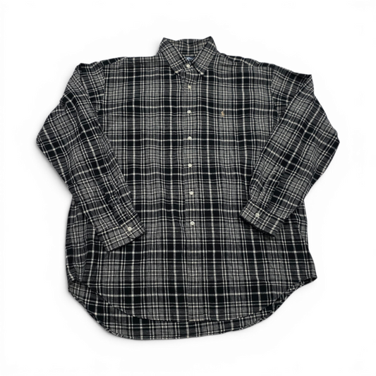 Camisa Blaire Ralph Lauren Xgrande Xl Cuadro Negro (Usado)