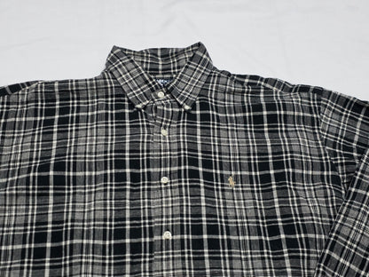 Camisa Blaire Ralph Lauren Xgrande Xl Cuadro Negro (Usado)
