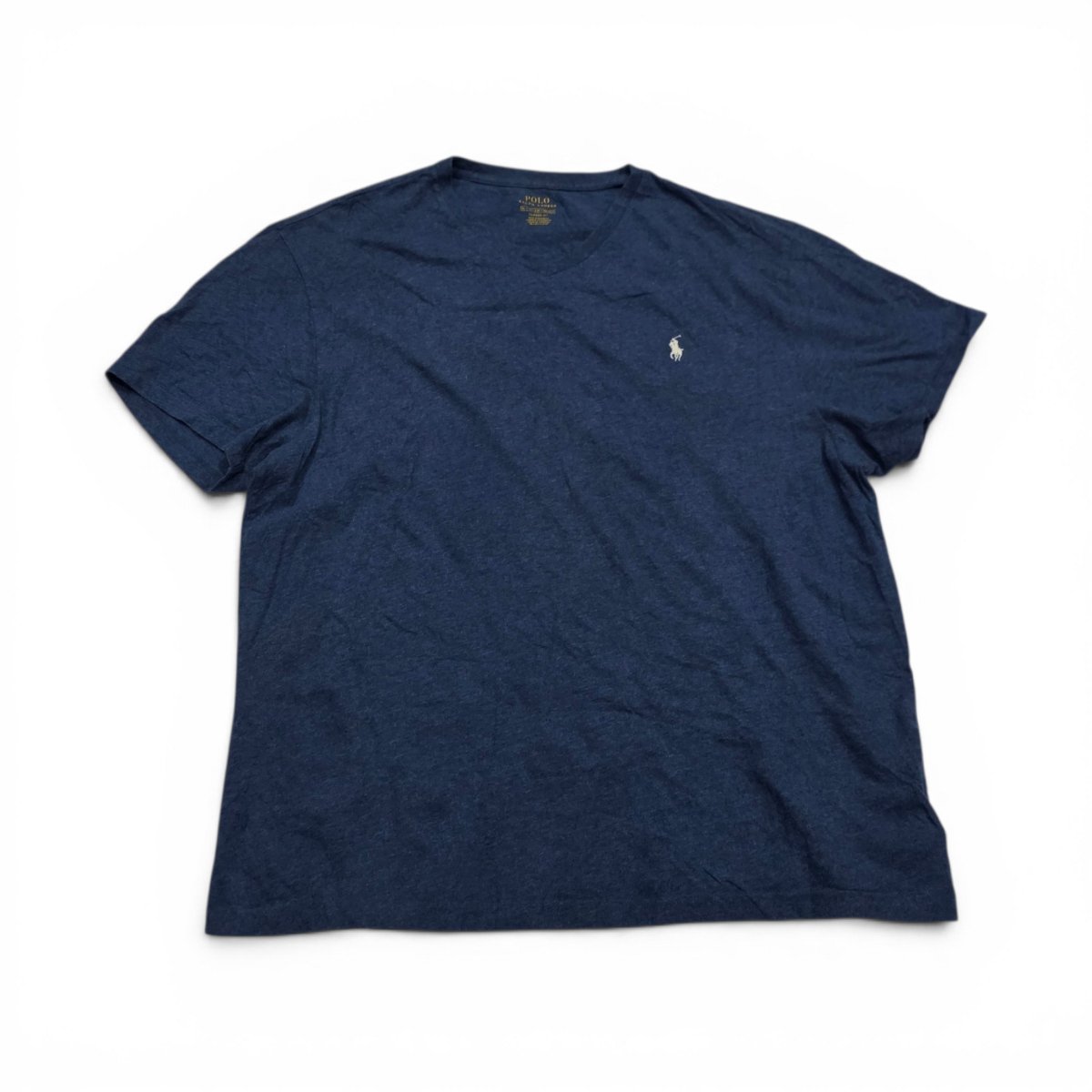 Playera Classicfit Ralph Lauren Xgrande Xl Azul Pony Blanco (Usado)