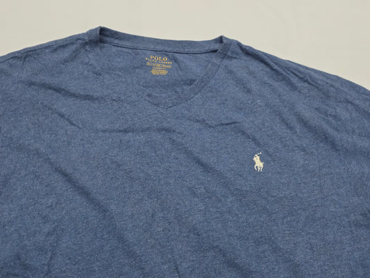 Playera Classicfit Ralph Lauren Xgrande Xl Azul Pony Blanco (Usado)