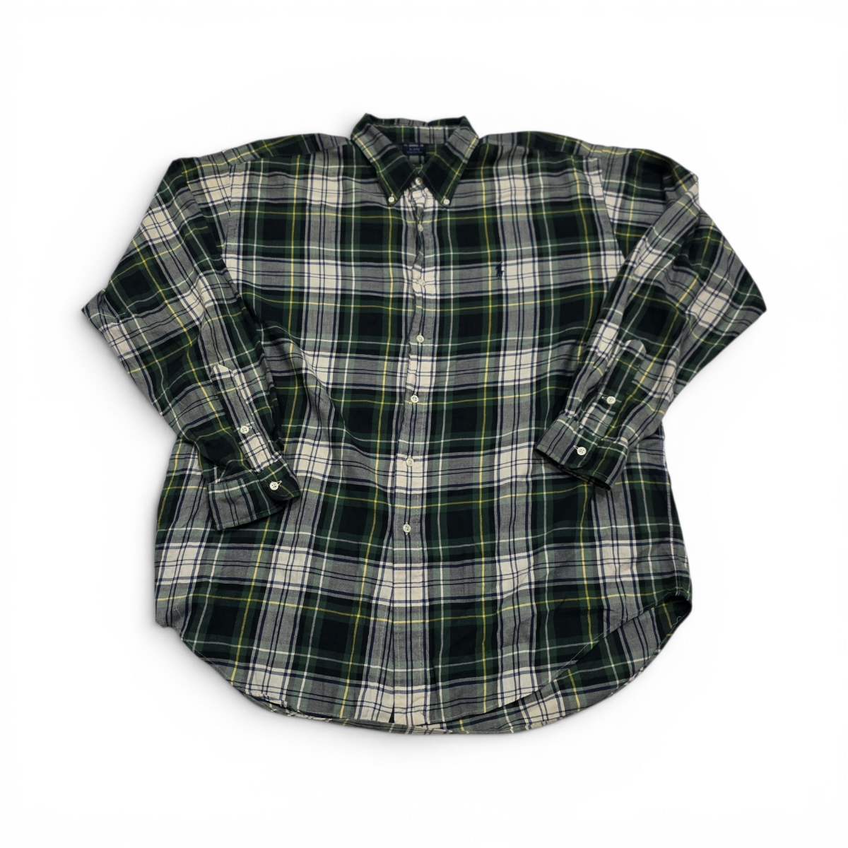 Camisa Blaire Ralph Lauren Xgrande Xl Cuadro Verde (Usado)