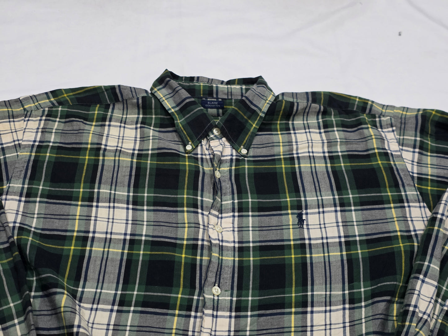 Camisa Blaire Ralph Lauren Xgrande Xl Cuadro Verde (Usado)