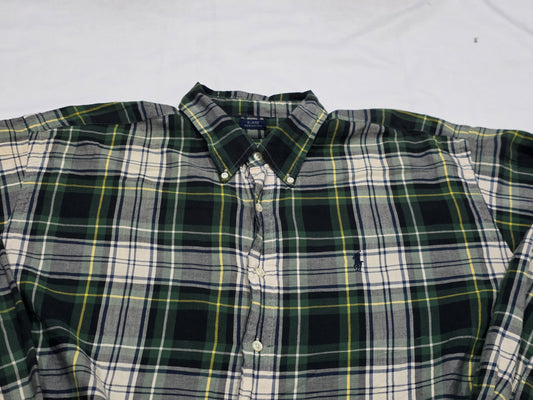 Camisa Blaire Ralph Lauren Xgrande Xl Cuadro Verde (Usado)