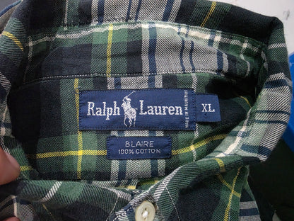 Camisa Blaire Ralph Lauren Xgrande Xl Cuadro Verde (Usado)