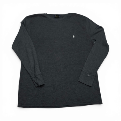 Playera Ralph Lauren Xgrande Xl Gris Manga Larga (Usado)