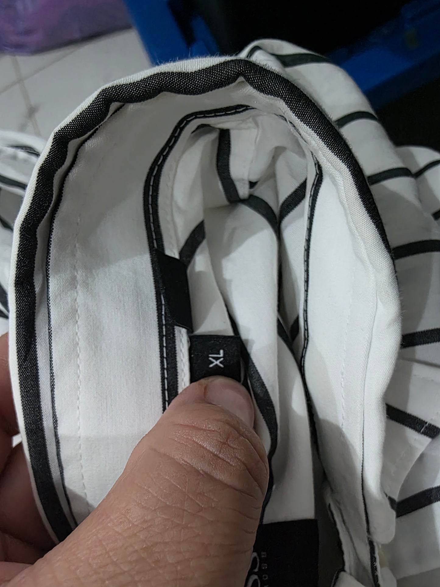 Camisa Relaxed Fit Hugo Boss Xgrande Xl Blanca Linea Negra (Usado)