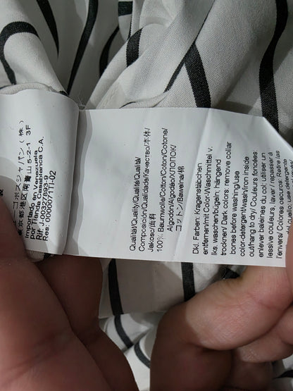 Camisa Relaxed Fit Hugo Boss Xgrande Xl Blanca Linea Negra (Usado)