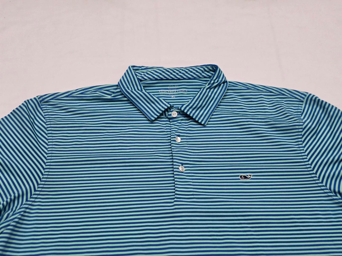 Playera Vineyard Vines Xgrande Xl Verde Y Azul Lineas (Usado)