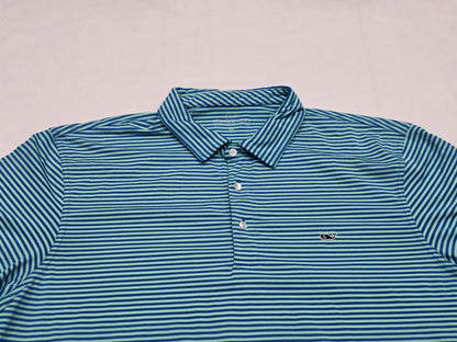 Playera Vineyard Vines Xgrande Xl Verde Y Azul Lineas (Usado)