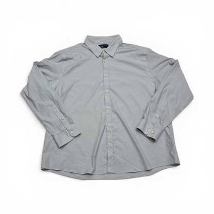 Camisa Slimfit Tommy Hilfiger 2xl Cuadro Gris Y Azul (Usado)