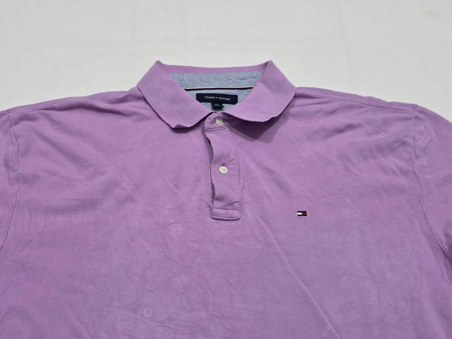 Playera Polo Classic Fit Tommy Hilfiger Xxl Lila (Usado)
