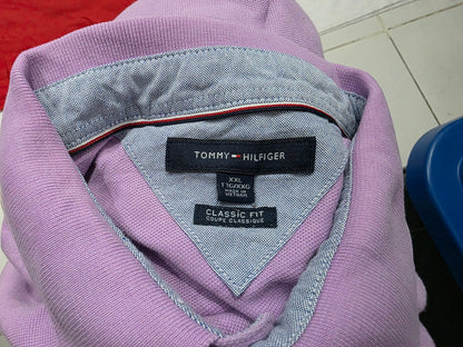 Playera Polo Classic Fit Tommy Hilfiger Xxl Lila (Usado)