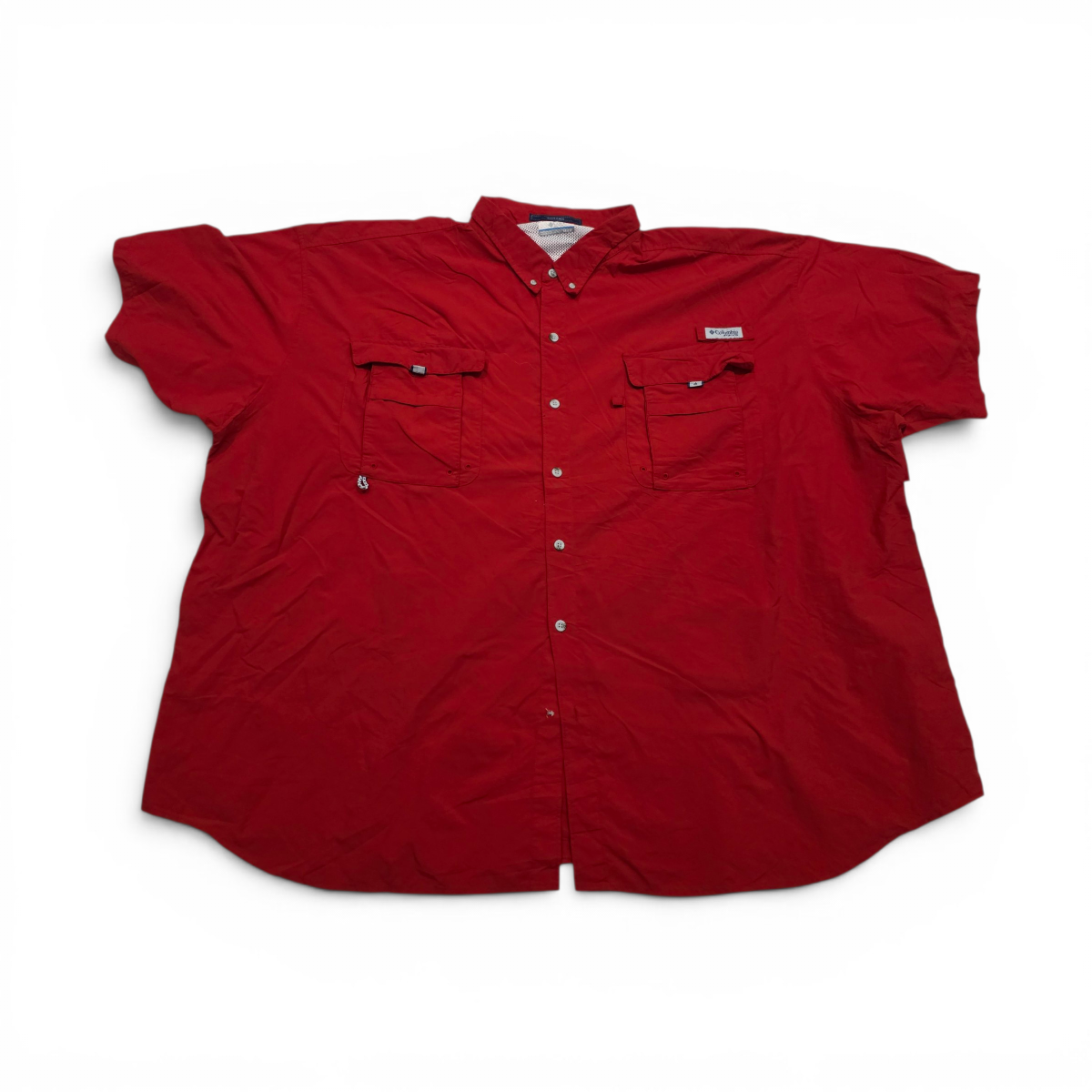 Camisa Bahama Columbia 5xl Rojo Manga Corta (Usado)
