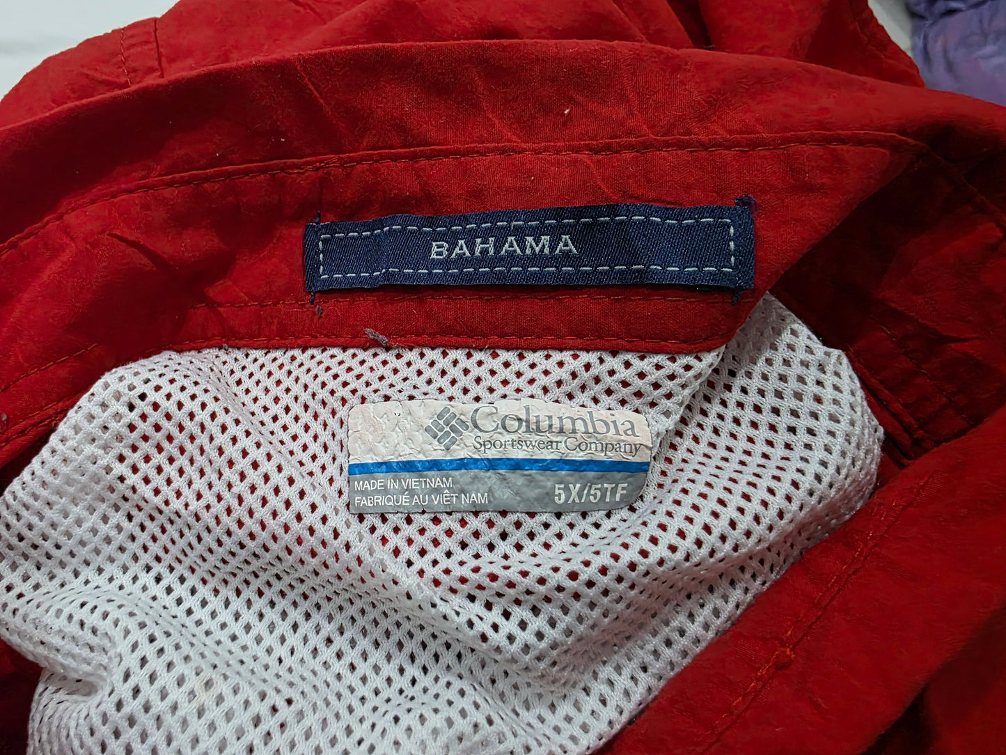 Camisa Bahama Columbia 5xl Rojo Manga Corta (Usado)