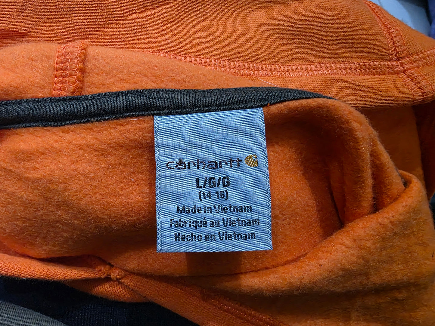 Sudadera Carhartt Adolescente L Naranja (Usado)