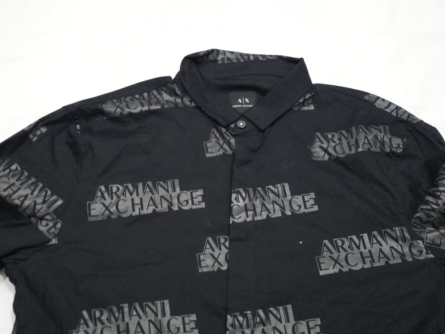 Camisa Armani Exchange Mediana M Negro Letras (NUEVO)