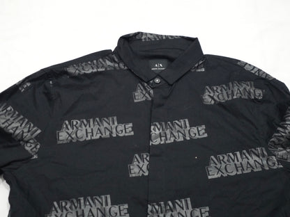 Camisa Armani Exchange Mediana M Negro Letras (NUEVO)
