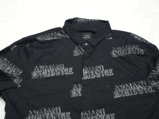 Camisa Armani Exchange Mediana M Negro Letras (NUEVO)