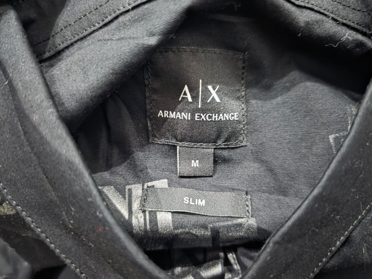 Camisa Armani Exchange Mediana M Negro Letras (NUEVO)