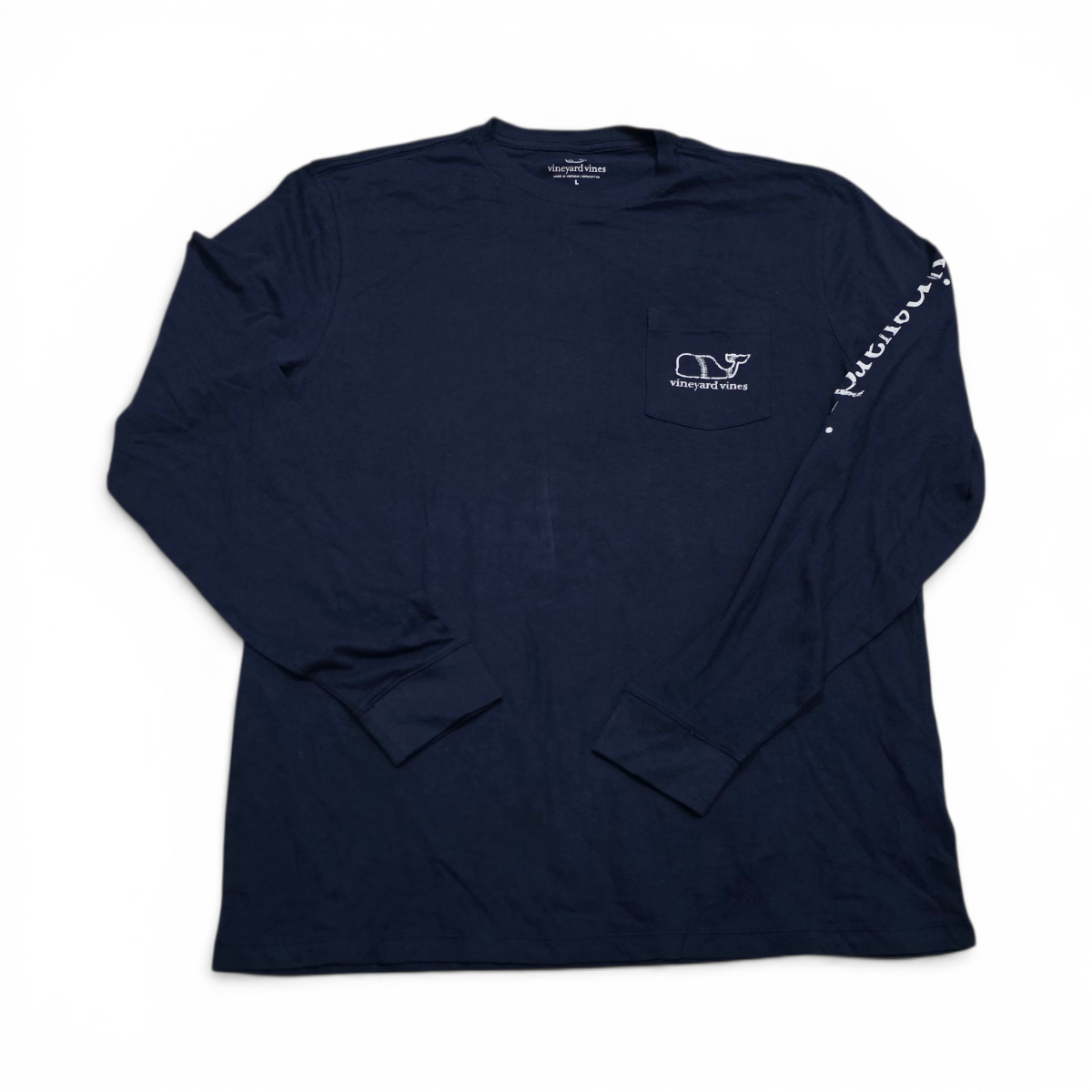 Playera Manga Larga Vineyard Vines Grande L Azul Baseball (NUEVO)