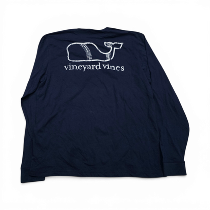 Playera Manga Larga Vineyard Vines Grande L Azul Baseball (NUEVO)