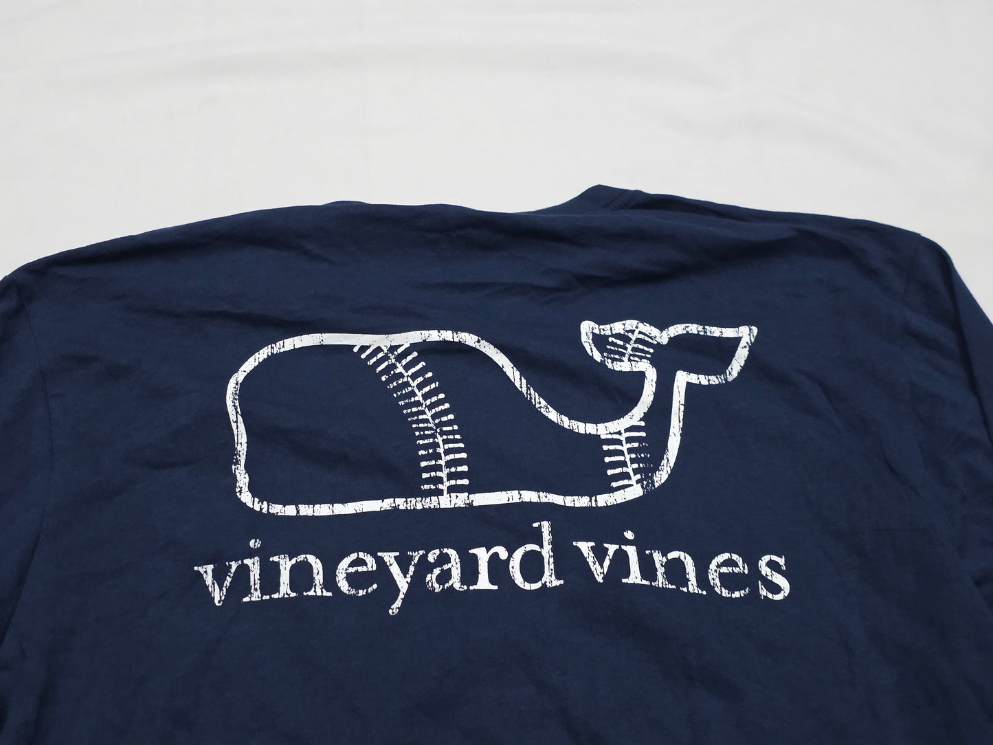 Playera Manga Larga Vineyard Vines Grande L Azul Baseball (NUEVO)