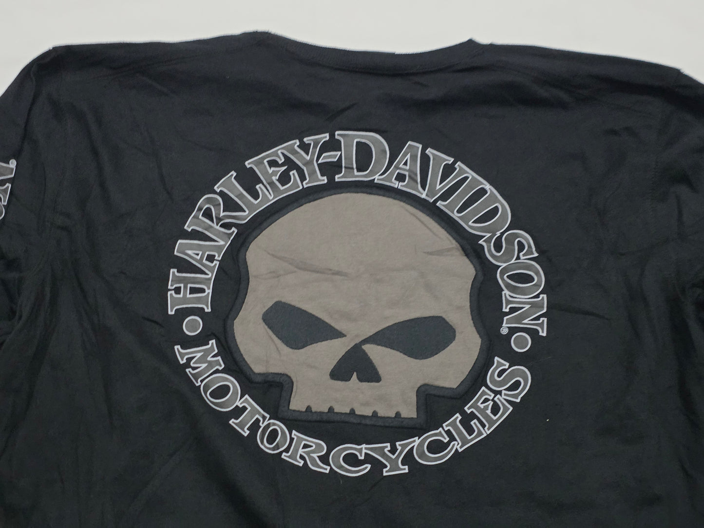 Playera Manga Larga Harley Davidson Grande L Negro Calavera (Usado)