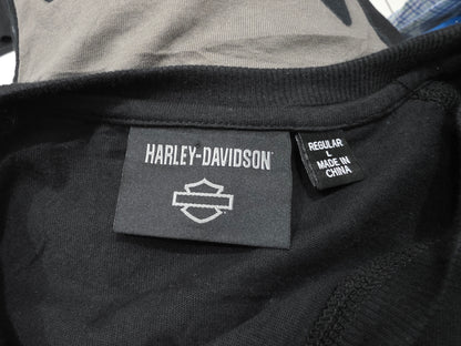 Playera Manga Larga Harley Davidson Grande L Negro Calavera (Usado)